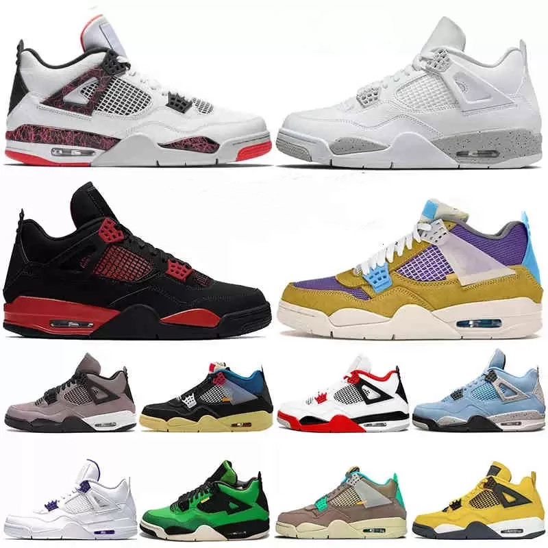 

Jumpmans University Blue Bred OG Jumpman 4 4s Basketball shoes The Cactus White Jack Cement Cool Grey Mens Concord Pure UNC Royalty Men Sport Sneakers 36-47