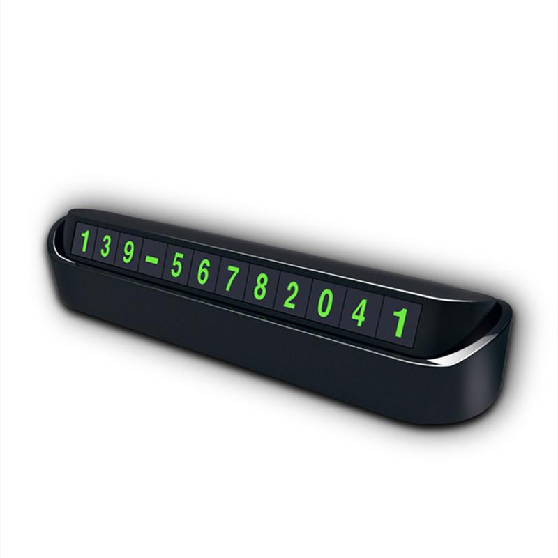 

Interior Decorations Car Temporary Parking Card Phone Number Plate Sticker Cell Magentic Luminous Hidden