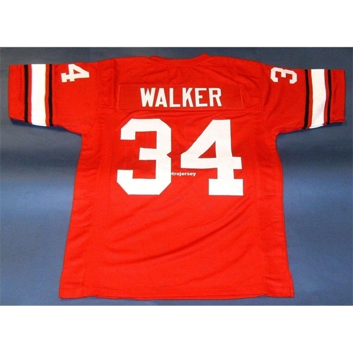 

#34 retro HERSCHEL Cheap WALKER CUSTOM GEORGIA BULLDOGS JERSEY red Mens Stitching College Size S-5XL Football jerseys Ncaa