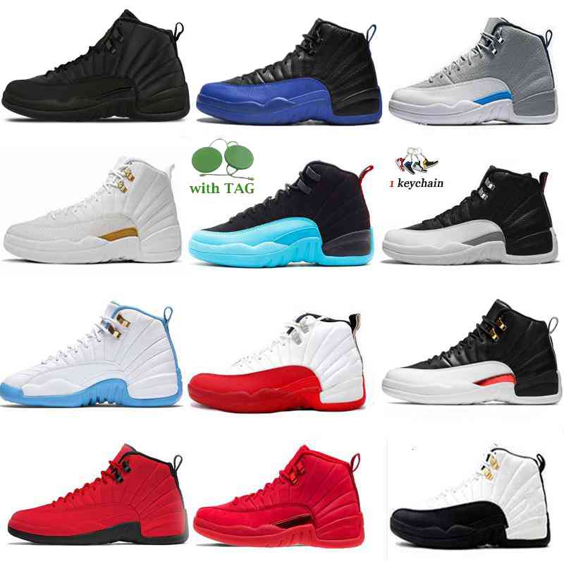 

New 12s 12 Men Outdoor Shoes WNTR Gym Red Michigan white black playoff Flu Game Royal taxi grey sports sneakers trainers size 7-13, Item2 low easter 40-47