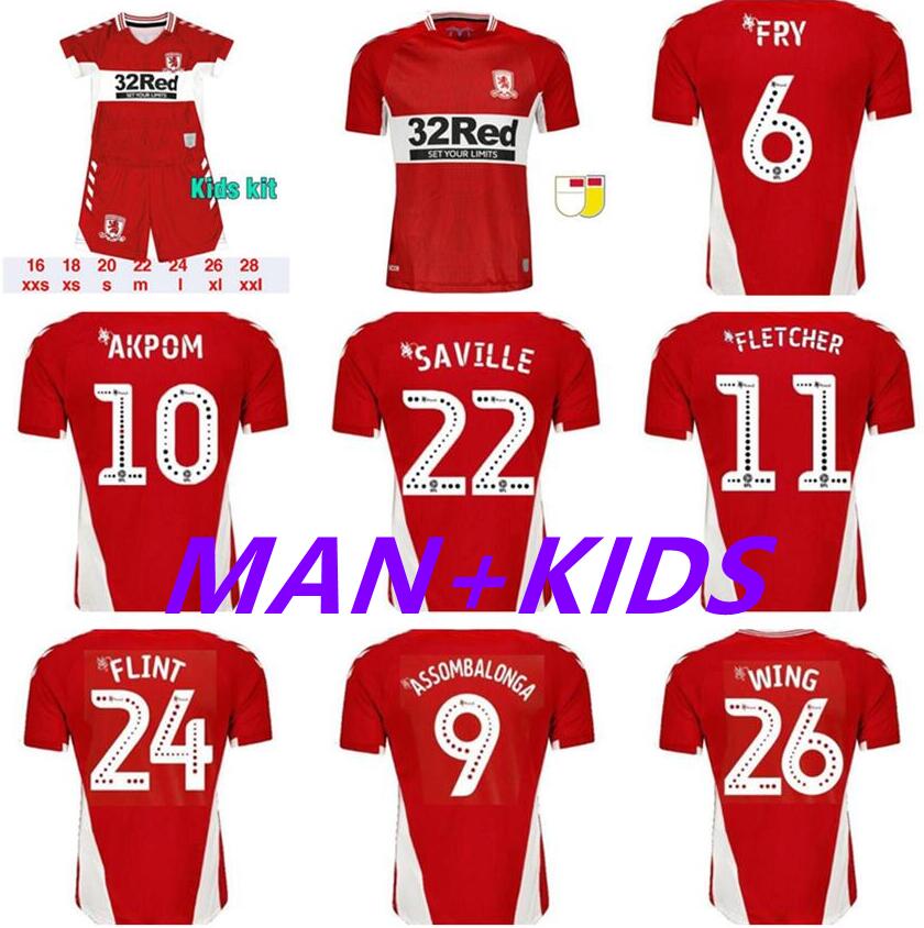 

21 22 Middlesbrough Soccer Jerseys 2021 2022 Fry Assombalonga AKPOM Fletcher Football Shirts Men kids kit Uniformes, Black;yellow