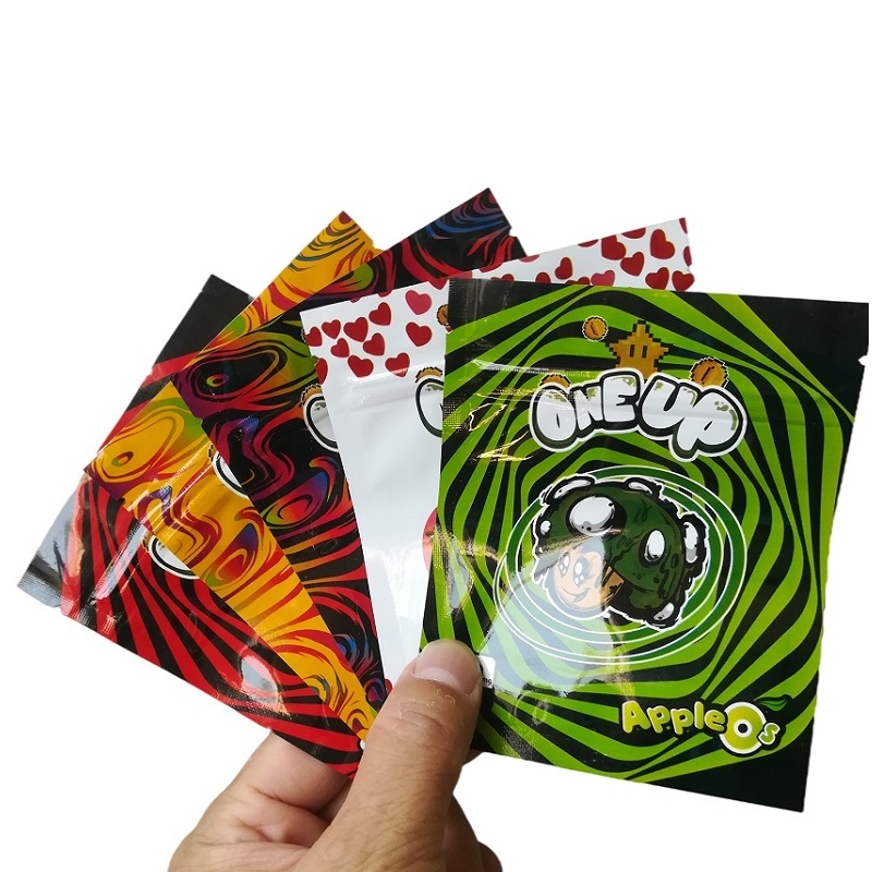 

one up bag oneup mylar bags edibles cartoon packaging children proof package with resealable smell storage packet Pouch