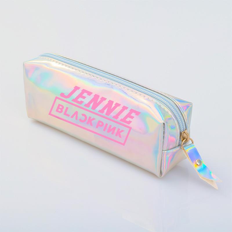 

Bangtan Zipper Pencil Case JISOO JENNIE LISA ROSÃ Transparent Storage Bag Stationery Box Student Color Laser Cosmetic Bags & Cases