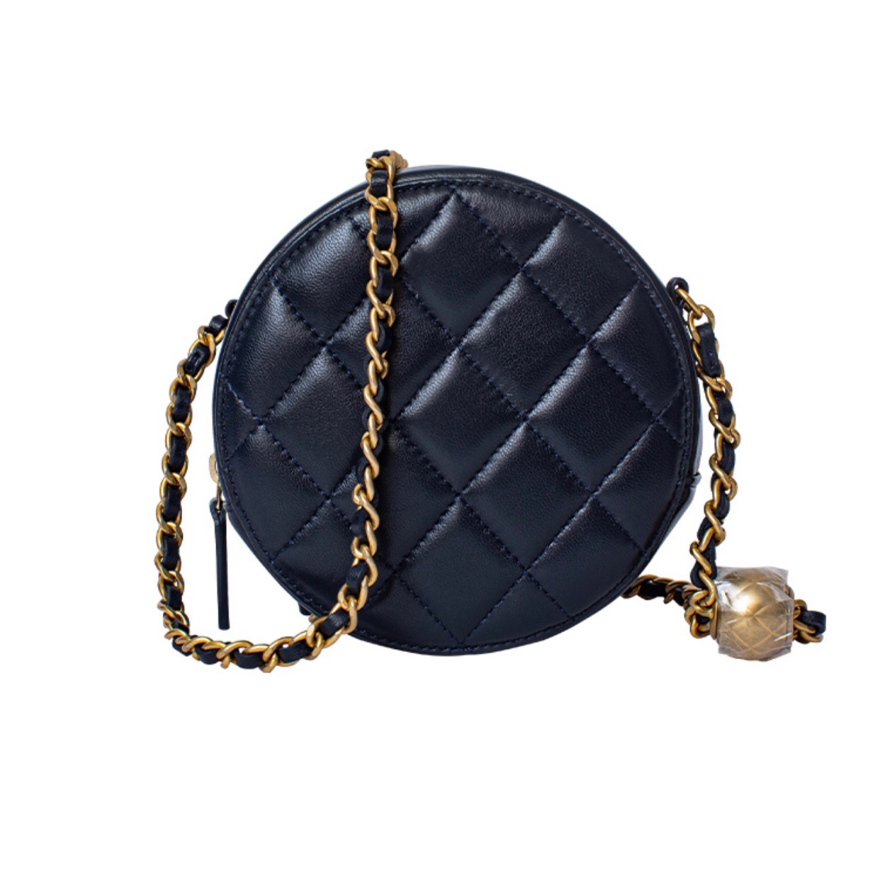 

high quality designer cosmetic bag luxury women handbags ladies mini Circular leather clutch female purse