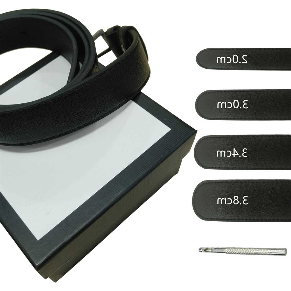 

Mens Womens Leather Black Belts Women Snake Big Gold Buckle Men Classic Casual Pearl Belt 20 Mm Ceinture White Box 2.0 Cm, Black;brown