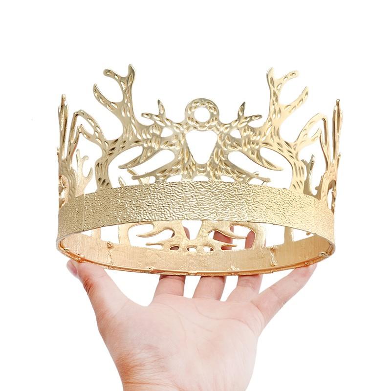 

Hair Clips & Barrettes Baroque Full Round Big Gold Tiaras And Crowns Vintage Royal King Crown For Men Prom Party Costume Accessories Diadema, Golden;silver