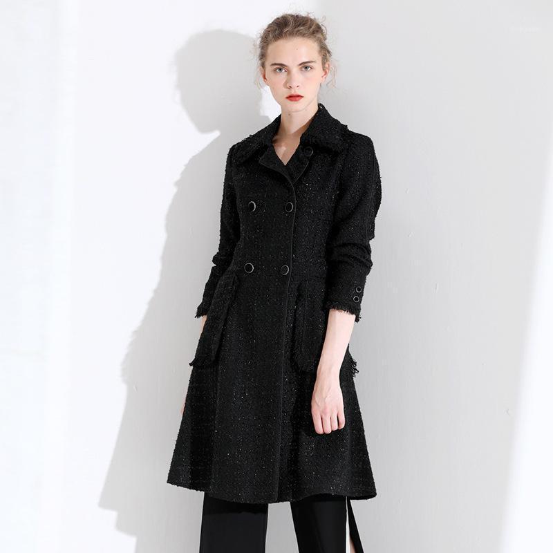 

Original Design Autumn Arrival Euramerican Style Fashion Handsome Personality Slim Long-sleeved Windbreaker Women 3W196721, Black