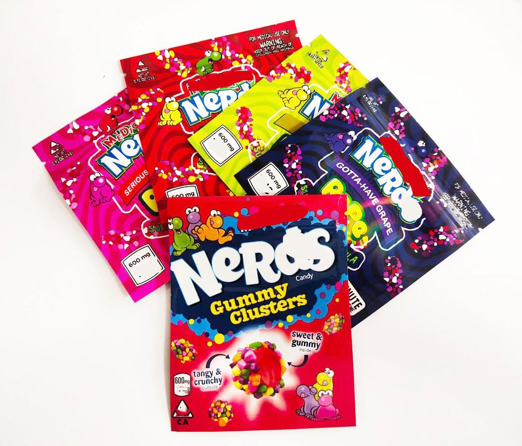 

Square rope Bites empty Gummy bag bags 600mg edible packaging vs cooki runtz edibles mylar