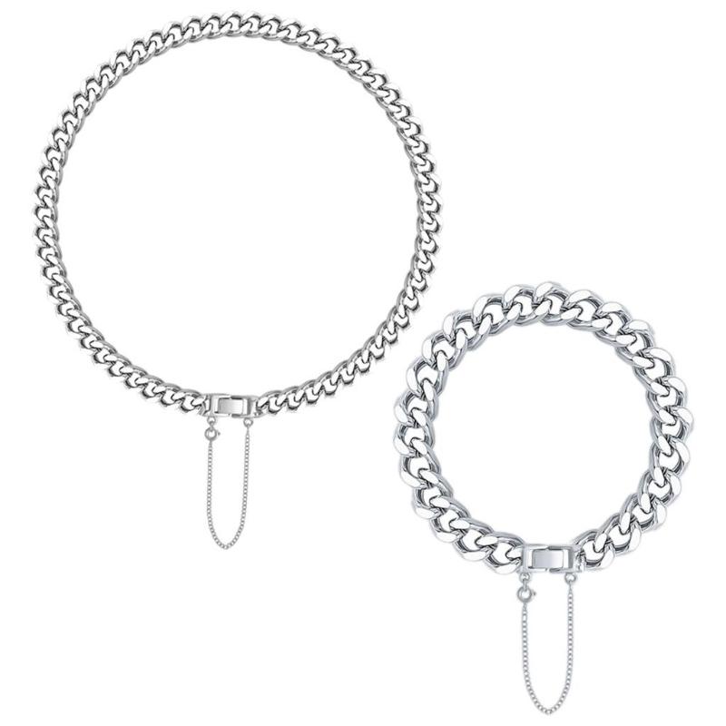 

Link, Chain Cuban Neck Link Chains Choker Punk Durable Necklaces / Bracelet For Party Rapper