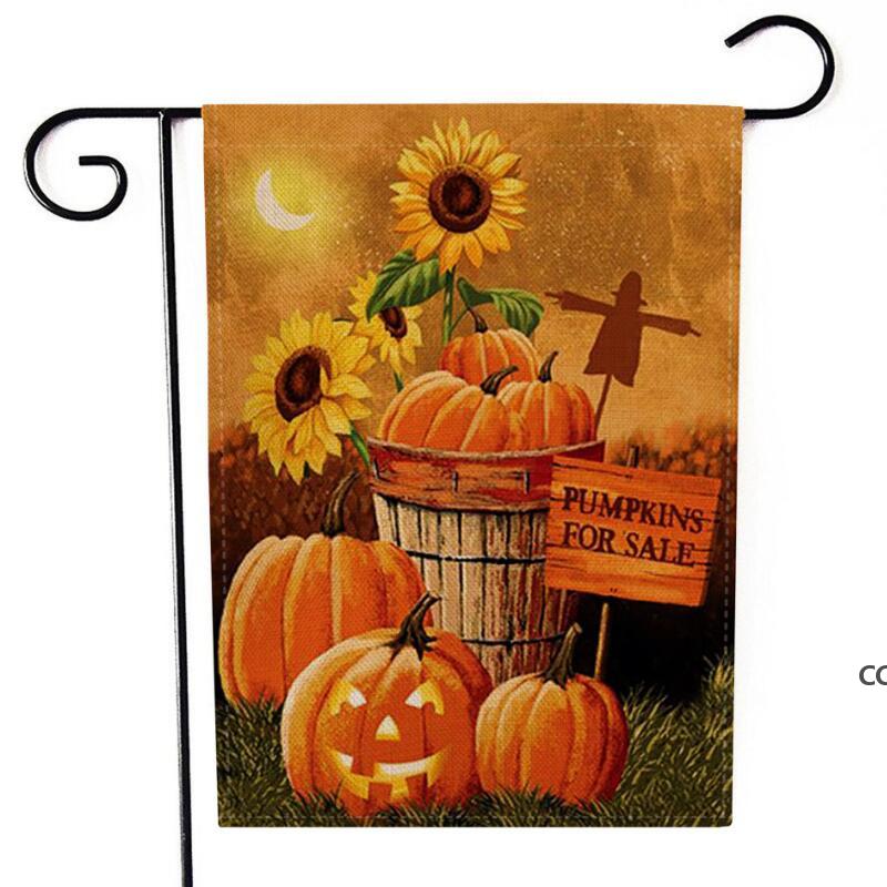 

halloween thanksgiving decorations garden flag Pumpkin Flags Hanging outdoor Garden Banner Home Party Decoration DHE9640