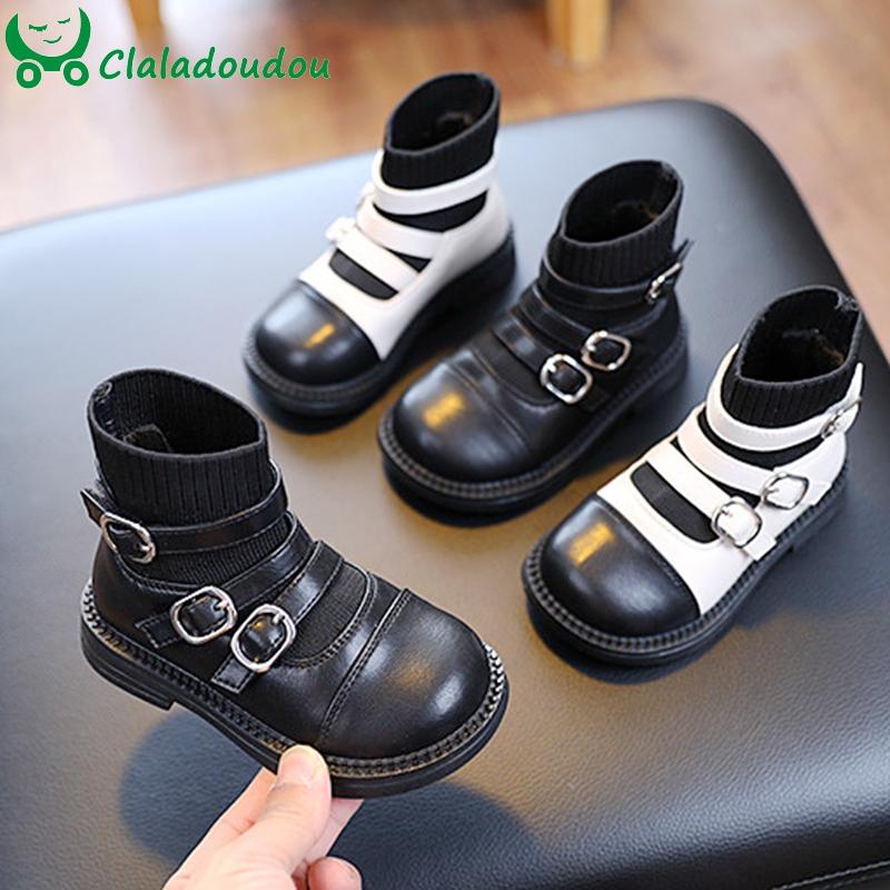 

Boots 13.5-18.5cm Brand Girls Fashion For Little Princess,Knitting Baby Ankle Sock With Velvet,Kids Girl Winter Shoe, Black;grey