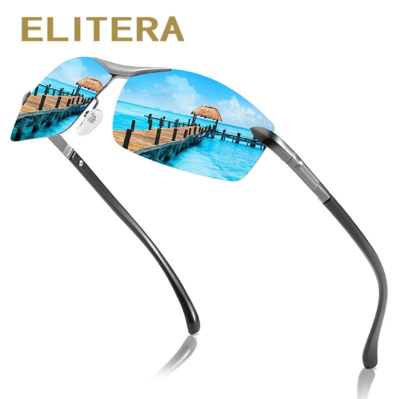 

Sunglasses ELITERA Brand Design Men Polarized UV400 Square Goggles Male Sun Glasses Women Female Vintage Driving Eyewear