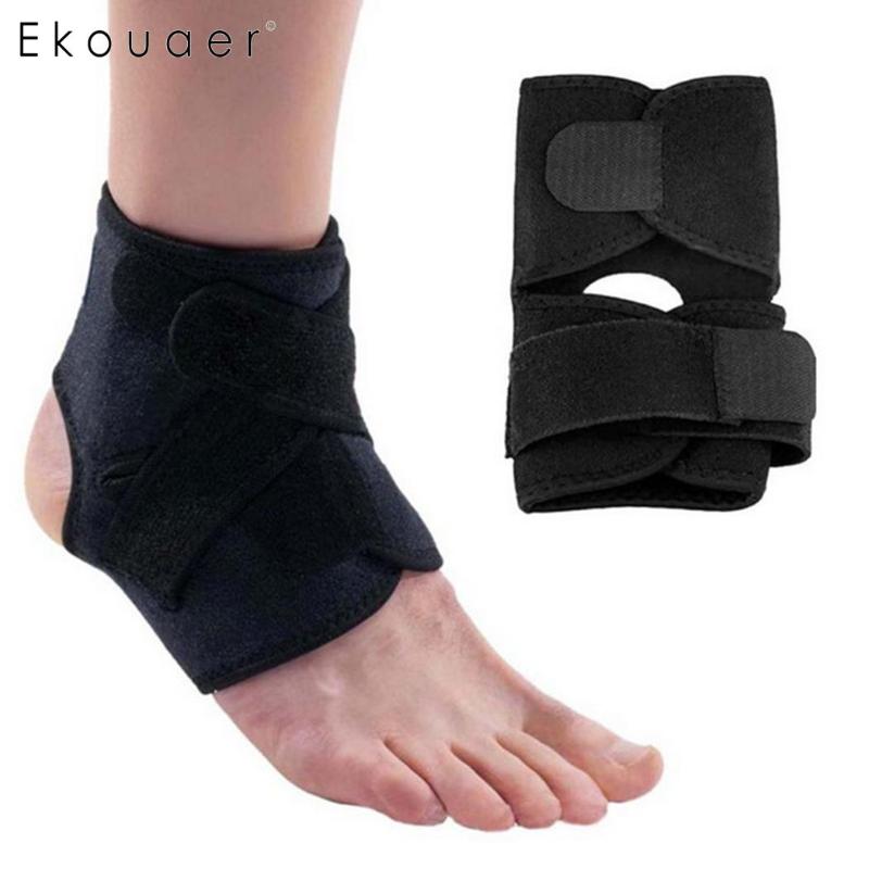 

Ankle Support 1pcs Sport Football Breathable Brace Protector Adjustable Pad Protection Elastic Guard, As pic