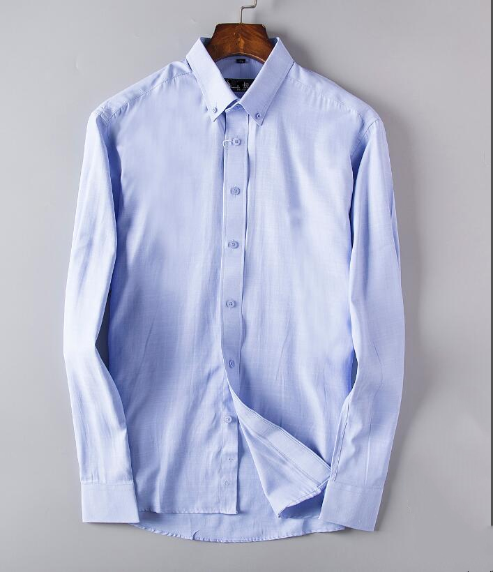 

2021 Luxury Designer Men's Long Sleeve Shirt Pure Cotton Zebra Print Deluxe Casual Slim Fashion M-3XL #021, Logistics price difference special subsi