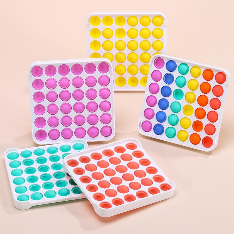 

The latest Multicolor Fidget Sensory Pushs Toys Bubble Board Game Anxiety Stress Reliever Kids Adults Autism Special Needs CJ14
