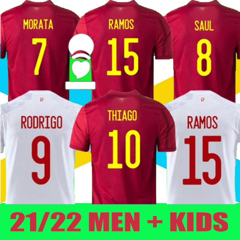 

2021 españa RODRIGO PACO ALCACER Spain soccer jersey MORATA RAMOS SARABIA INIESTA football shirt camisetas de futbol, Black;yellow