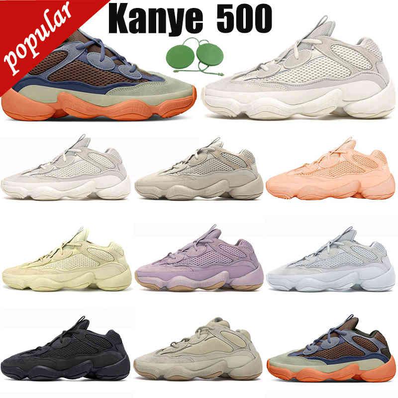 

36-45 wholesale kanye 500 running shoes men women Enflame Blush Bone White Salt Lavender Stone Utility Black Moon Yellow mens sports trainers
