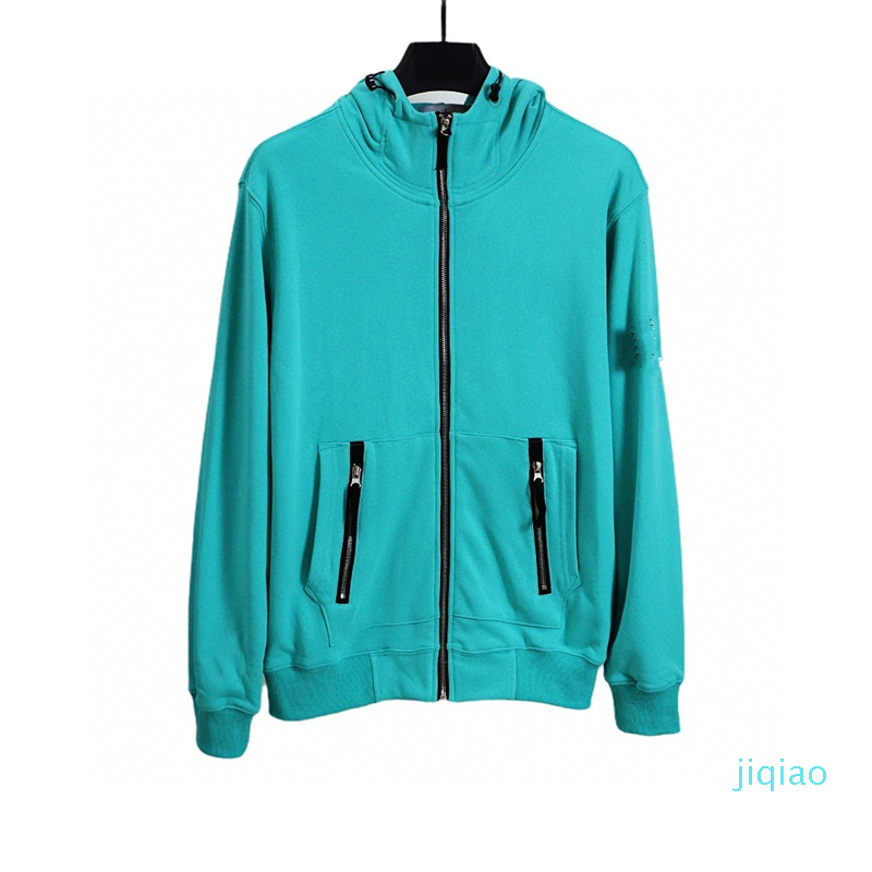 

Luxury- men's Sweatshirt coat extended jacket long line hip hop street fashion rock and roll hooded sweater coats jumpert Zippered Hoodies, Cyan