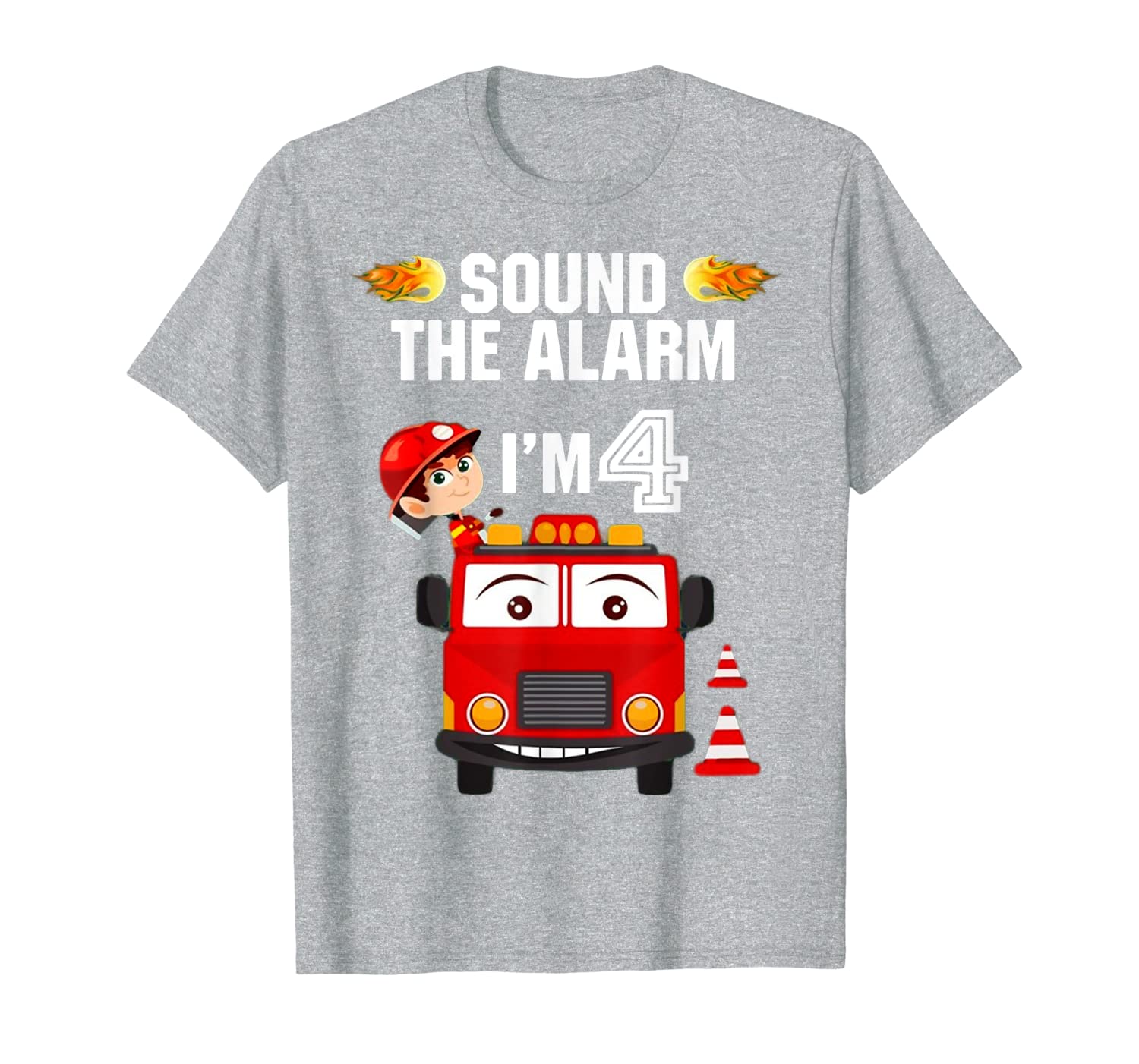 

firefighter i'm 4 t-shirts for boys, White;black