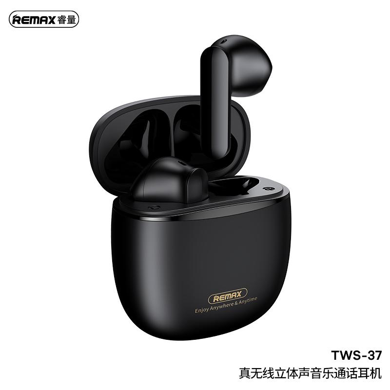 

headphones & earphones remax tws-37 wireless v5.1bluetooth headset in-ear earbuds hifi stereo bass no delay cvc8.0 noise reduction