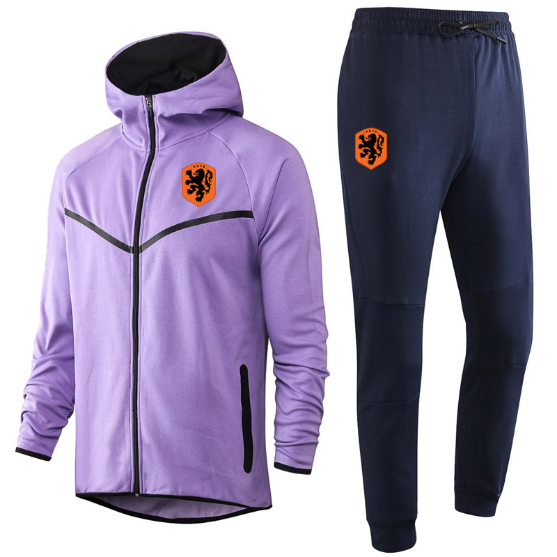 

2021 Netherlands Men Soccer Tracksuits Sweat Suits Sports Sportswear Mens Hoodies Jackets Tracksuit Jogger Suit Jacket Pants kits football T, Gray