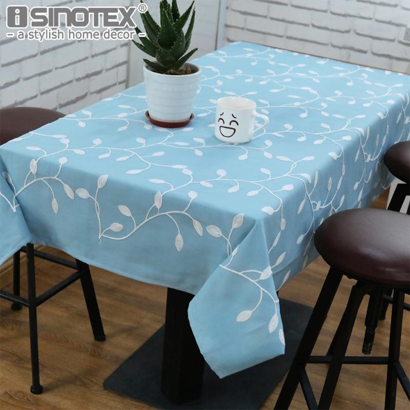 

Pastoral Table Cloth Cover Embroidered Tablecloth Leaves Rectangle Cotton&Polyester Home Kitchen Dining Room Wedding Woven