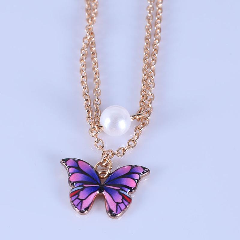 

Pendant Necklaces Korean Fashion Cute Butterfly Necklace For Women Golden Color Statement Jewelry Gifts