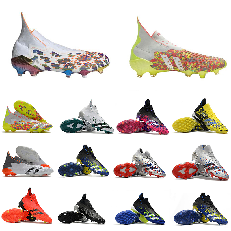 

Predator Freak + Meteorite FG Soccer Shoes Showpiece Silver Metallic Laceless Numbers Up Superstealth Paul Pogbas Equipment Crystal White Shock Pink Football Cleat, Color 1