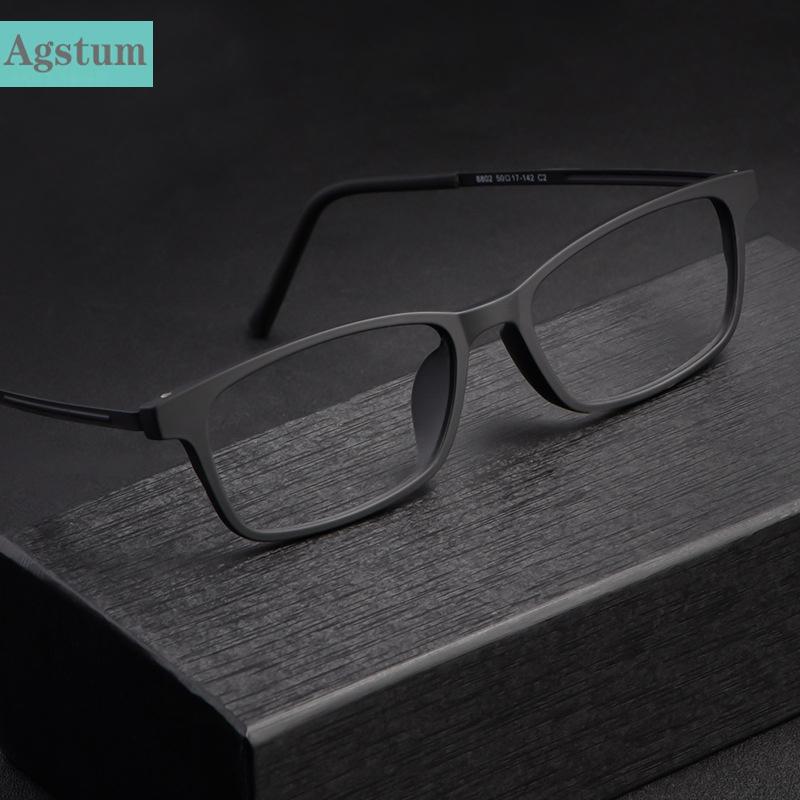 

Fashion Sunglasses Frames Agstum Titanium Glasses Frame Men Women Matte Black Eyeglasses Ultra-light Eyewear