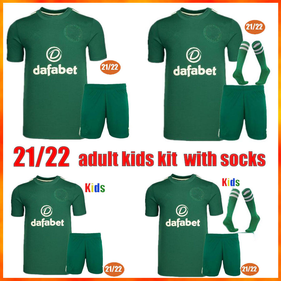 

21 22 Celtic FC Soccer Jerseys adult Kids Kit with socks EDOUARD 2021 2122 AJETI GRIFFITHS TURNBULL CHRISTIE ELYOUNOUSSI FORREST top thai quality Football Shirt, 20/21 home