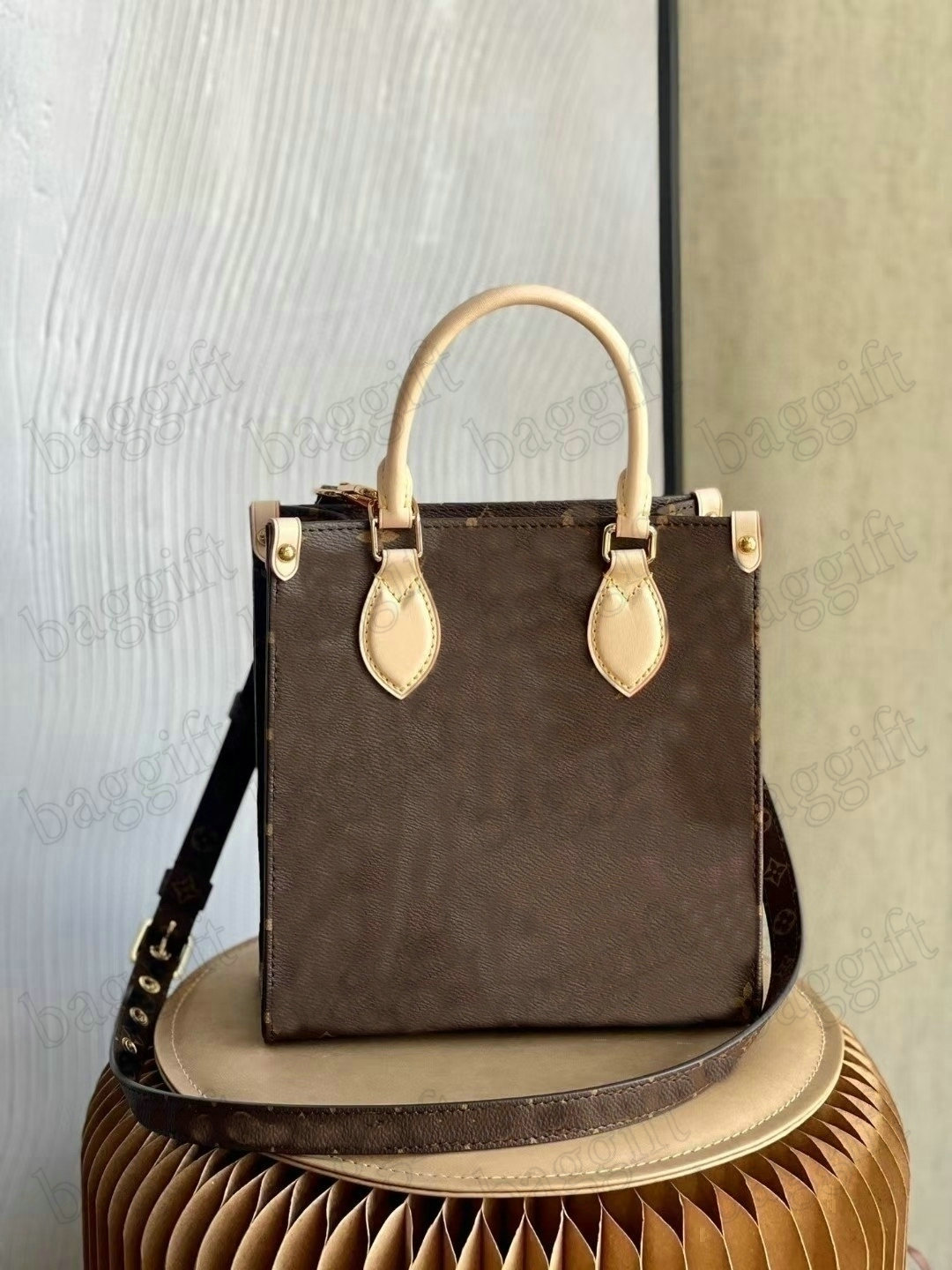 

Lady Sac Plat Mini Bag Canvas Designers MONOGRAMS Luxurys Cross Body Womens Handbags ShoppingBag Flower Letter FlapTotes Handbag Purse M45847 M45848, No bag