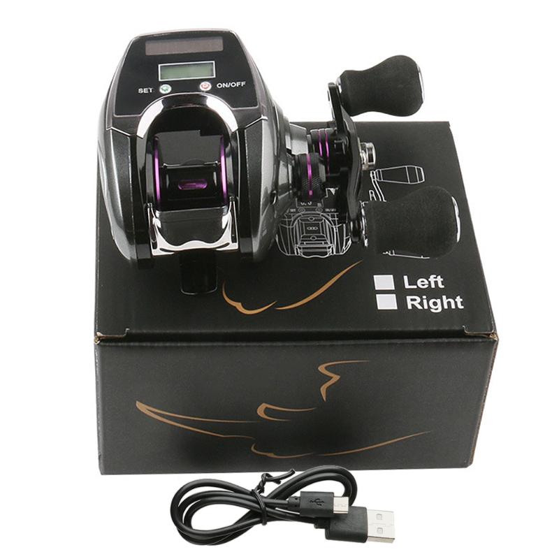 

6+1BB 8.0:1 Ratio Digital Display Baitcasting Reel Counter Solar Charging System High Speed Fishing Tackle Accessories Reels