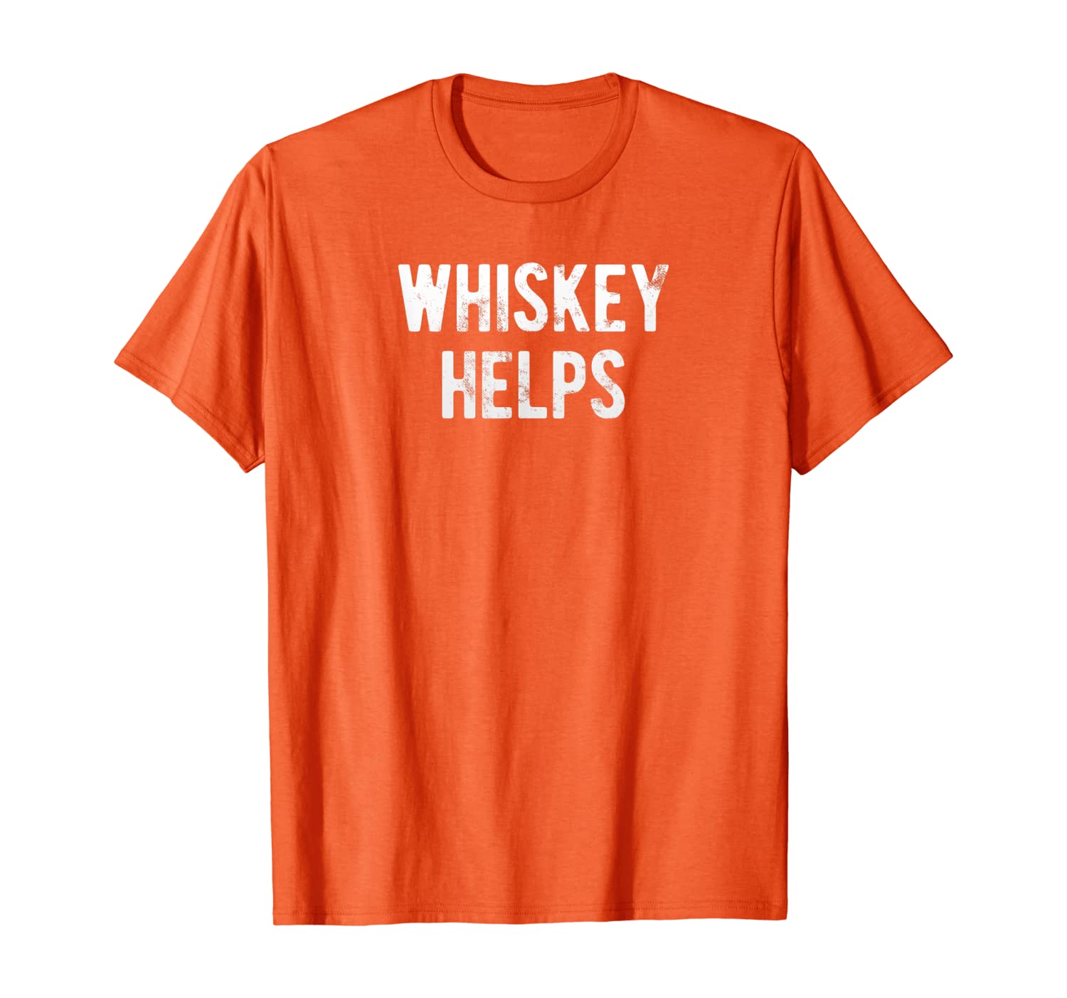 

Whiskey Helps T-Shirt, White;black