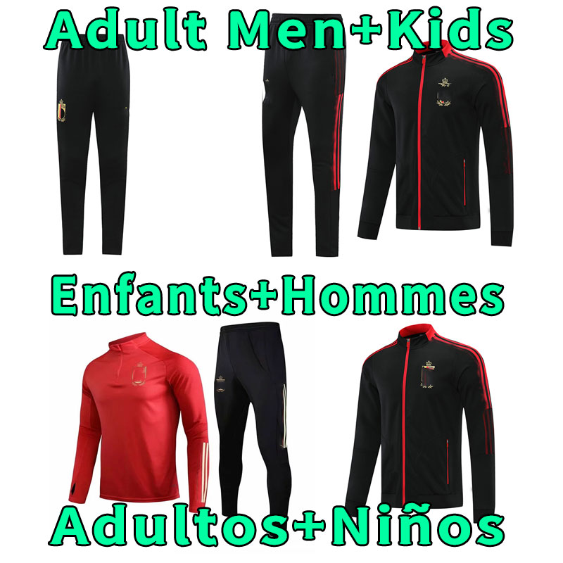 

Belgium Soccer Jersey tracksuit winter Football KOMPANY 7 DE BRUYNE 9 R.LUKAKU 10 E.HAZARD MERTENS WITSEL BATSHUAYI TIELEMANS CARRASCO T. MEUNIER jacket set pants