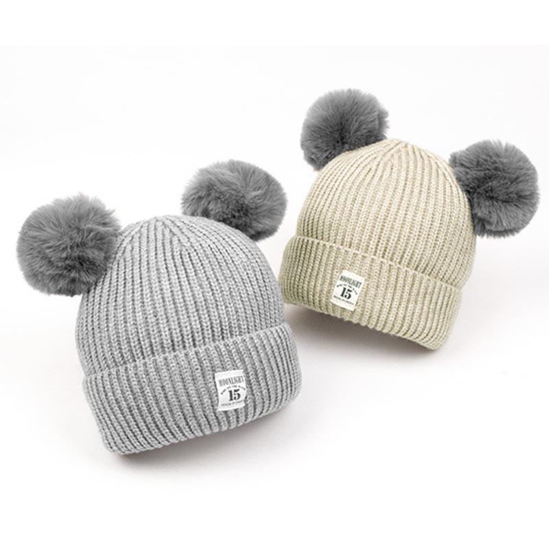 

Caps & Hats Winter Children's Woolen Boys And Girls Baby Warm Ear Protection Knitted Hood Accessories Gifts, Yellow