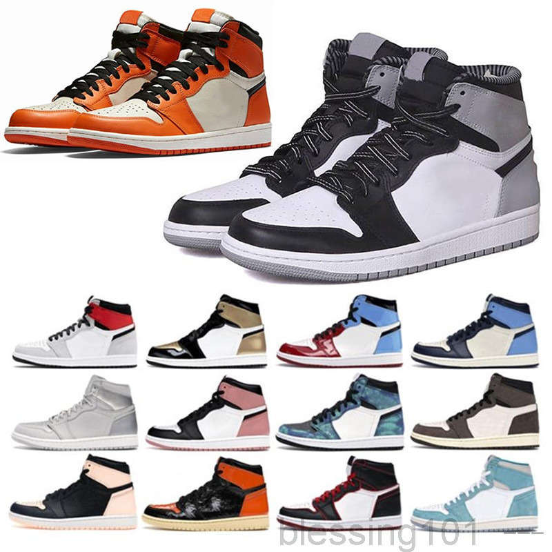 

hot Pine Green Black 1s basketballs shoes Jumpman 1 Bloodline Men Designer Sneakers Fearless Obsidian UNC Patent gold black toe top TT112021, 17
