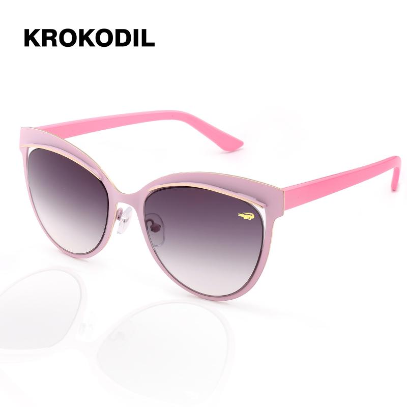 

Sunglasses Krokodil Luxury Women Fashion Round Ladies Vintage Retro Brand Designer Oversized Female Sport Sun Glasses Tide 8231