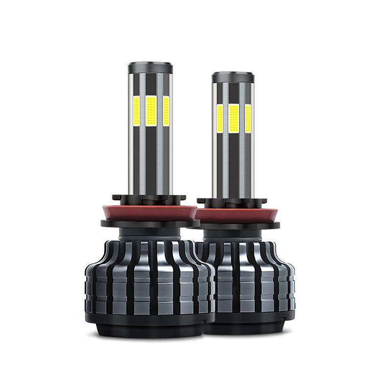 

2021 LED Headlights 6 Sides Light 360 Degree Glow Auto Headlight White Pale blue Yellow Lights Bulds H1 H3 H7 H11 H9 H27 Super Brightness X6