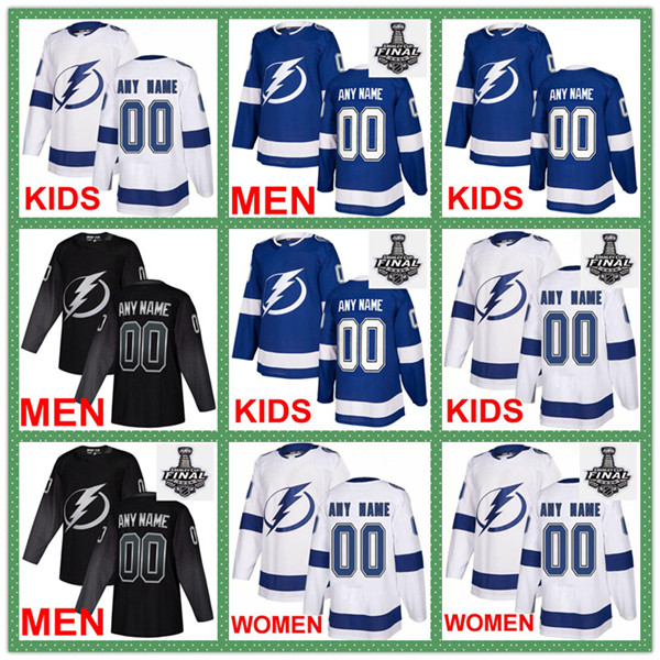 

Men Kids Women Stanley Cup Finals Brayden Point Jerseys Tampa Bay Lightning Steven Stamkos Victor Hedman Nikita Kucherov Palat Vasilevskiy S, Black;red