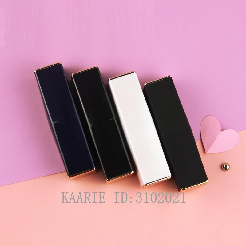 

10/30/50pcs Matte Black White Magnetic Buckle Square Empty Beauty Lipstick Tube 12.1mm Lip Bottle Shell Packaging Storage Bottles & Jars