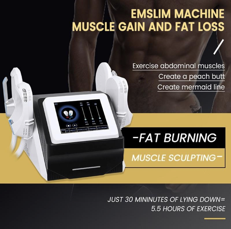 Upgraded Air Cooling System Hiemt Sculpting Body Shaper Slimming Machine Electromagnetic Tesla Four Handles Fast Muscle Build Butt Lift EMS Muscl-image-725897108