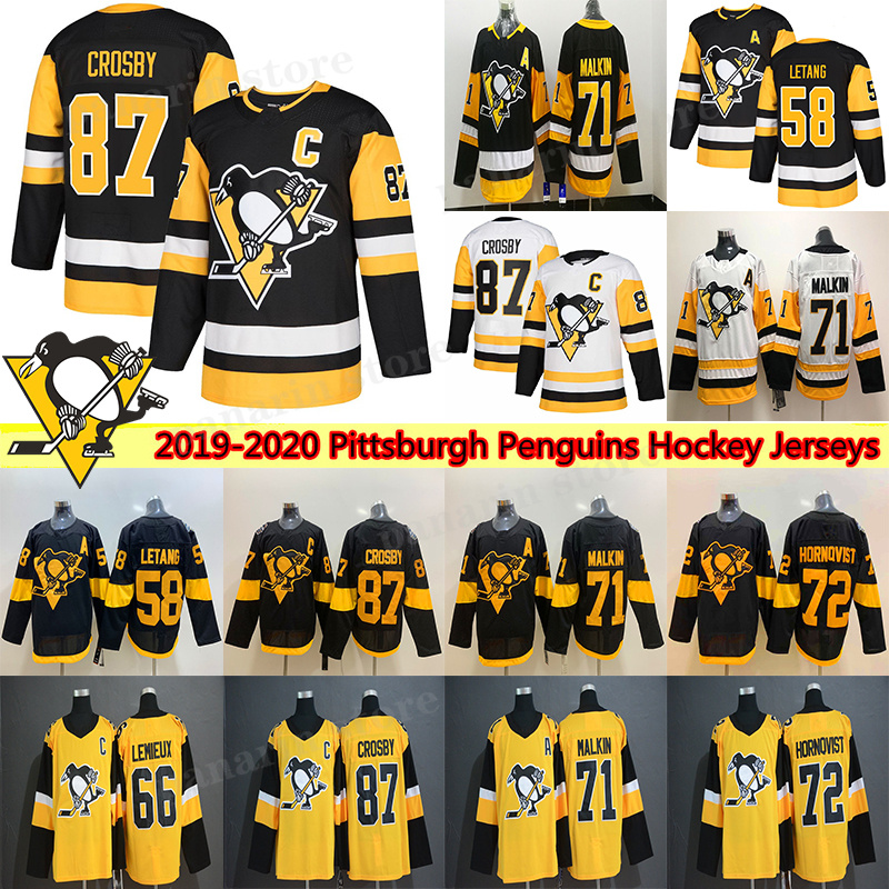 

Pittsburgh Penguins Jersey 87 Sidney Crosby 71 Evgeni Malkin 58 Kris Letang 59 Jake Guentzel 72 Patric Hornqvist Men Hockey Jerseys, Black