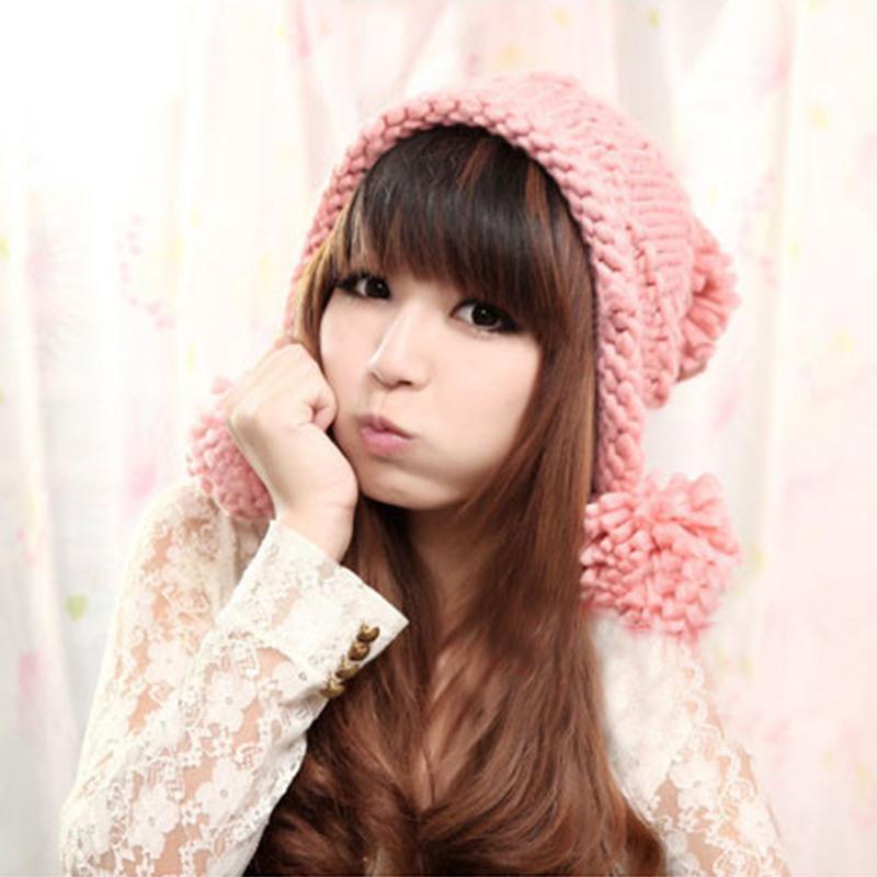 

Winter Knitted Hat Women Scarf Caps Mask Gorras Bonnet Warm Baggy Hats For Girls Skullies Beanies Beanie/Skull, Blue;gray