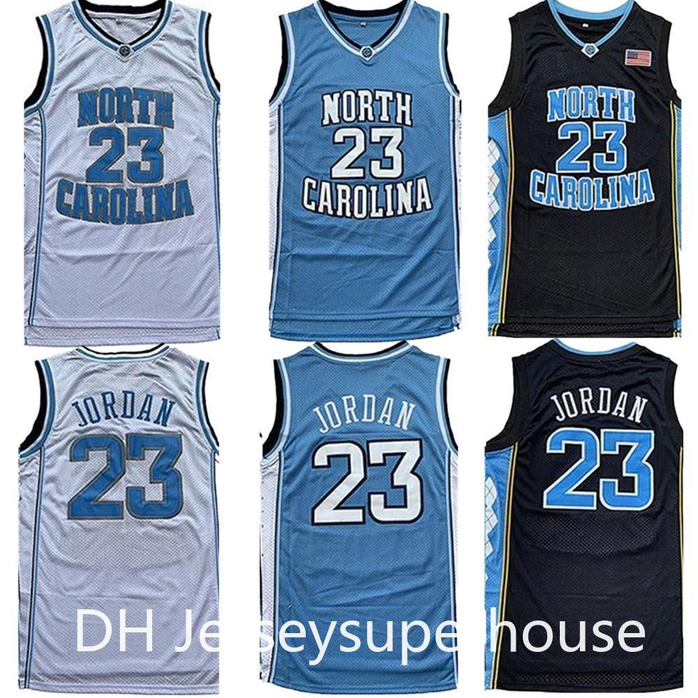 

Men NCAA North Carolina Tar Heels 23 Michael Jersey UNC College Basketball Jerseys Black White Blue shirt