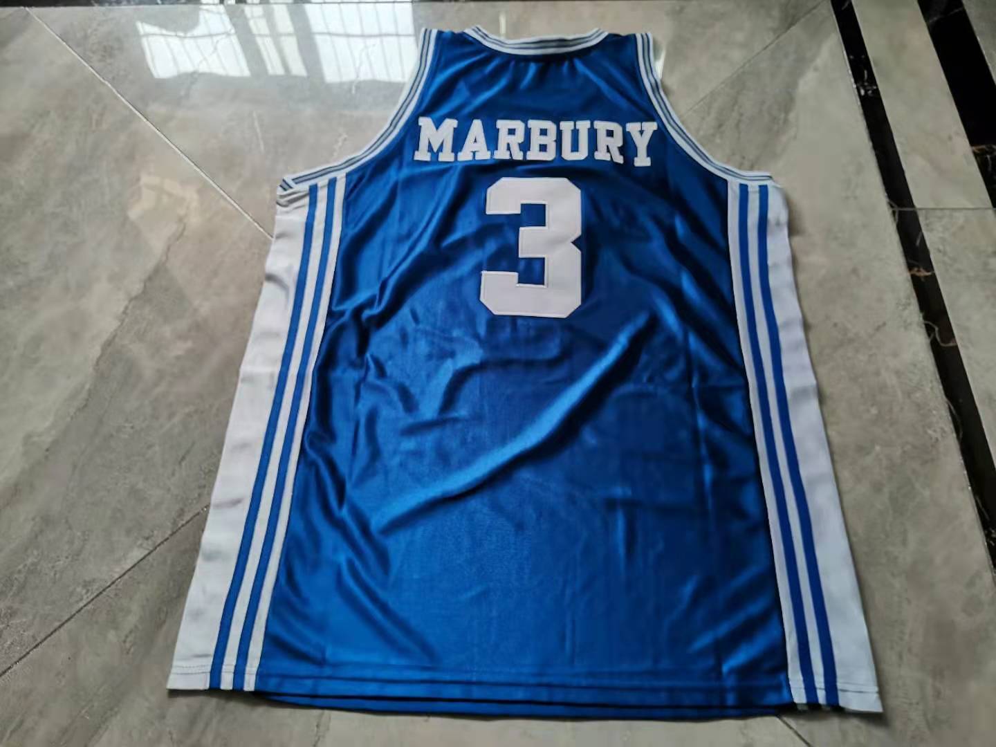 

rare Basketball Jersey Men Youth women Vintage blue 3 Stephon Marbury High School Lincoln Size S-5XL custom any name or number, Blue men s-4xl