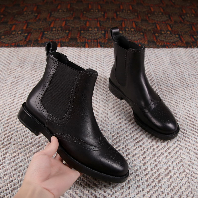 

New Designer Women Ankle Boots Top Quality Black Genuine Leather Luxury Short Boot Brand Ladies Winter Autumn Shoes 35-41