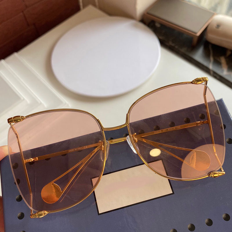 

Sunglasses Occhiali da sole 0252S moda shopping personalizzato speciale gambe specchio intarsiato perla UV400 con scatola di consegna