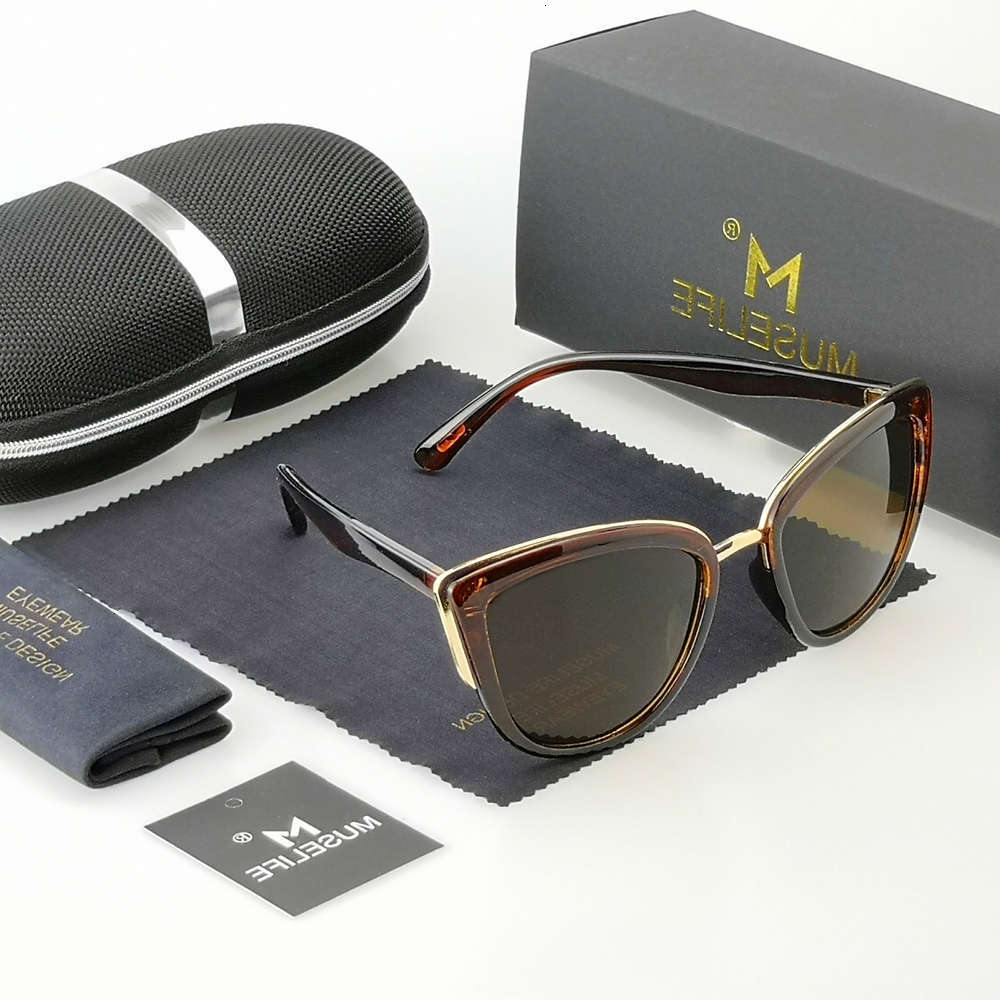 

sunglasses MUSELIFE Cateye Sunglasses Women Vintage Gradient Retro Cat eye Sun Glasses Female Eyewear UV400 T200615, Black