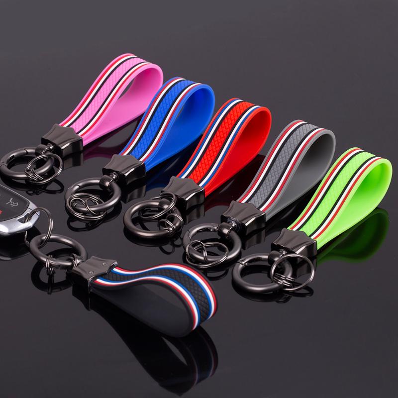 

Keychains RYHX 2021 Arrival Durable Silicone Wrist Keychain Keyring Simple Strap Useful Key Chains Silicon With High Quality