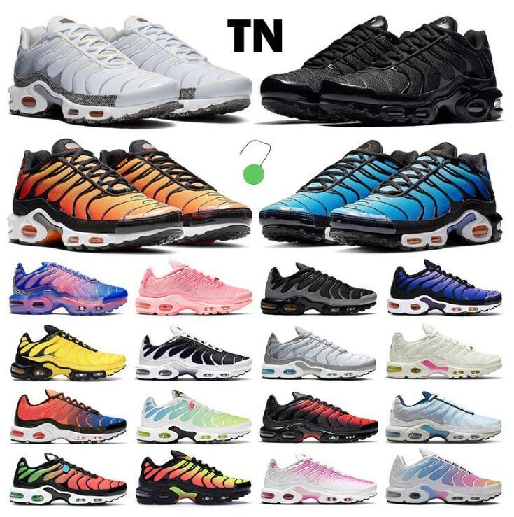

with box tn men women running shoes fashion trainers triple black white Hyper Blue Crater Pink Fade Worldwide Pimento mens sports sneakers